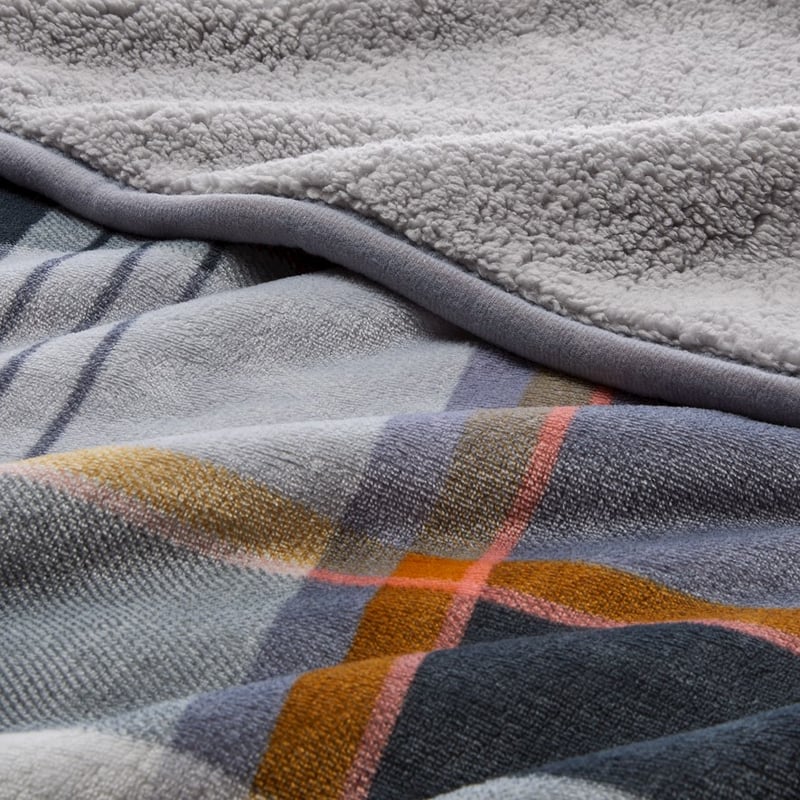 Sherpa Check Print Throw