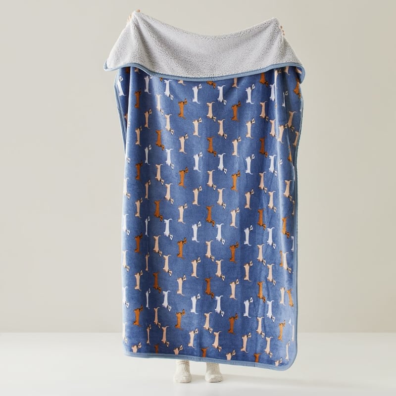 Sherpa Dachshund Throw