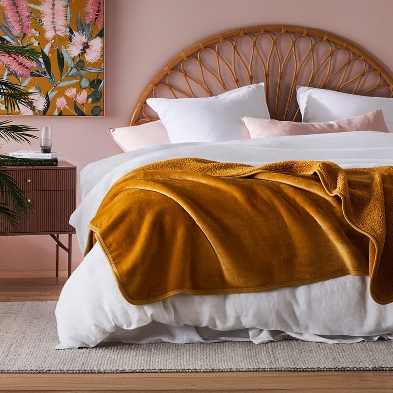 Sherpa Mustard Throw