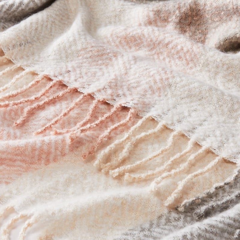 Cambridge Pink & Grey Throw