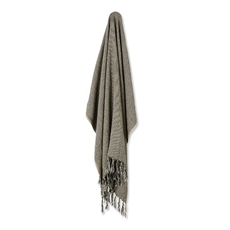 Kennedy Charcoal Bamboo Linen Throw