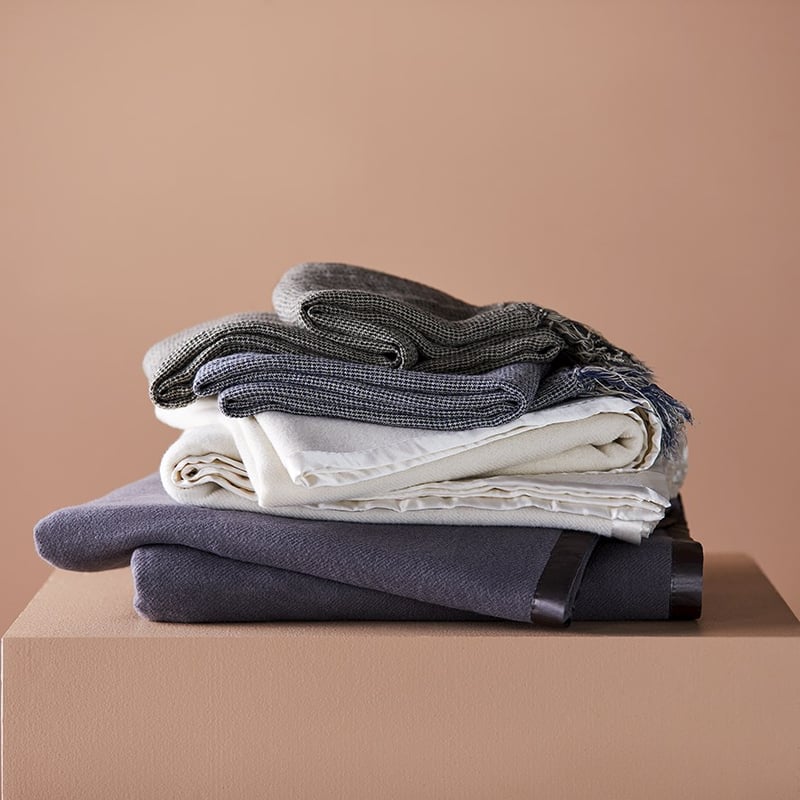 Kennedy Charcoal Bamboo Linen Throw
