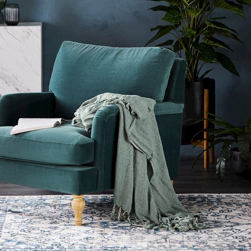 Kennedy Misty Forest Bamboo Linen Throw