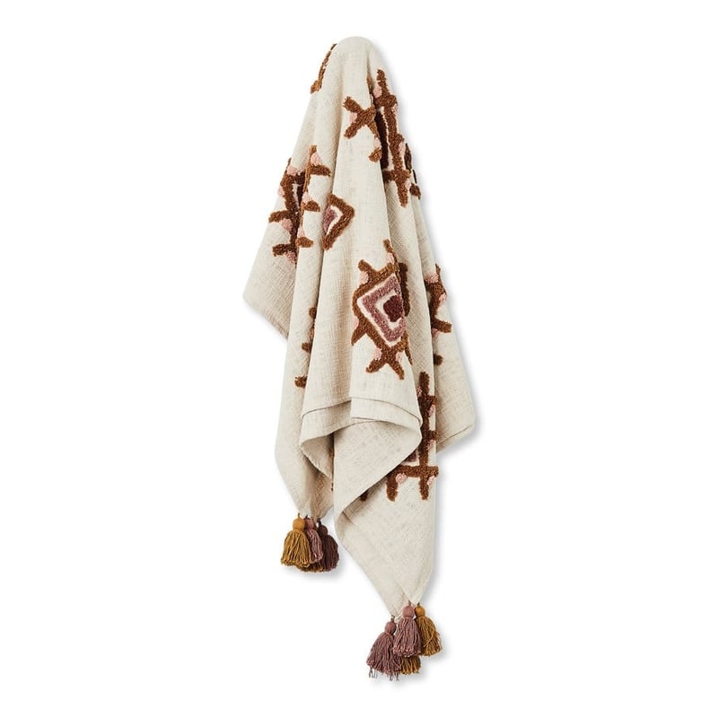 Gibson Bronze & Rose Tufted Throw