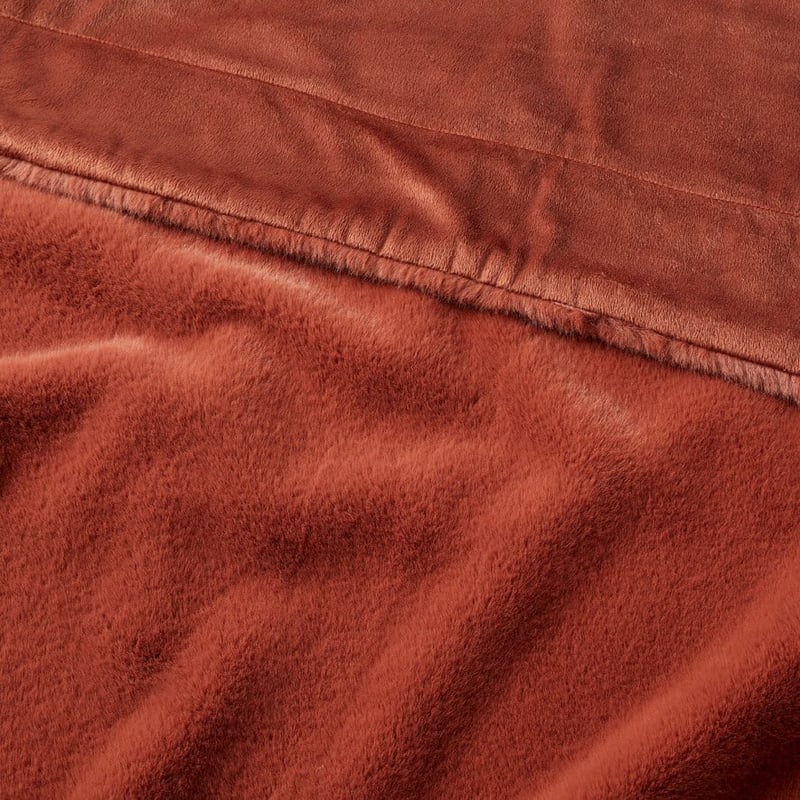 Astoria Rust Fur Throw