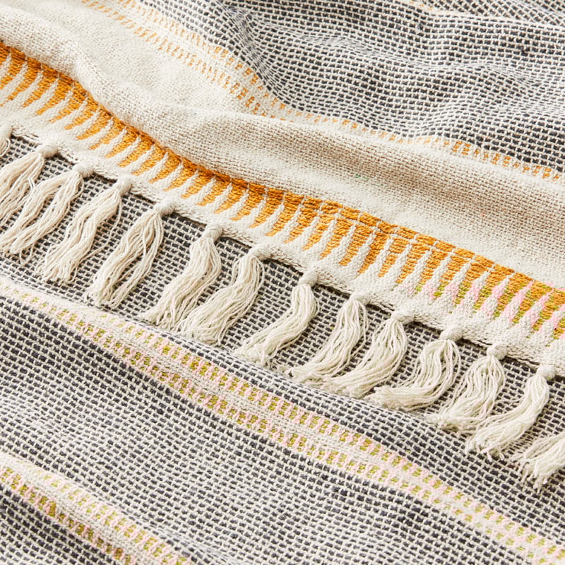 Halcyon Charcoal & Mustard Throw