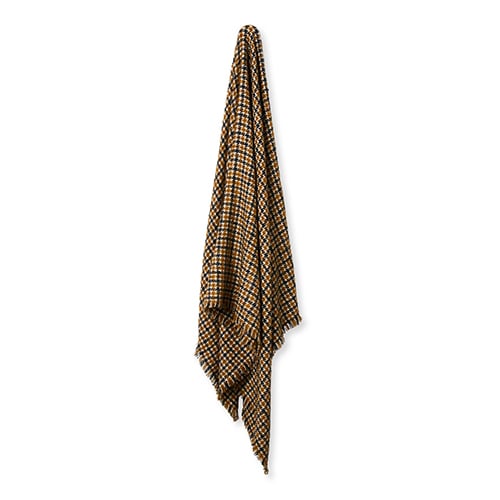 Maxwell Mustard & Navy Throw