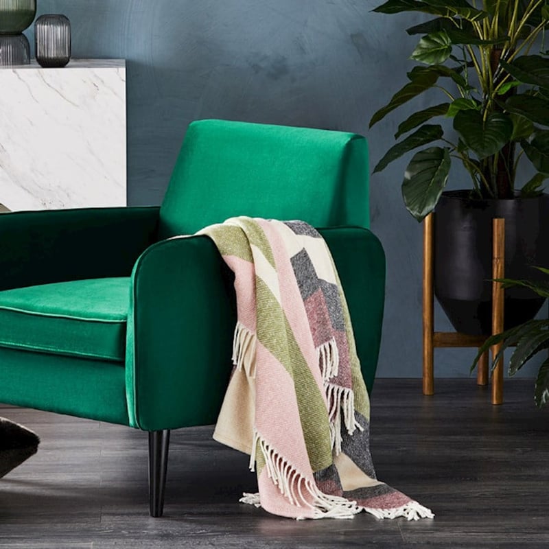 European Burano Olive & Rosewood Throw