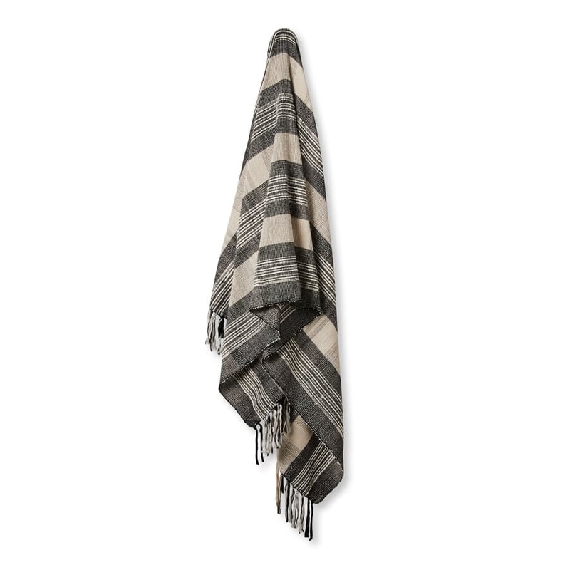 Topaz Black & White Throw