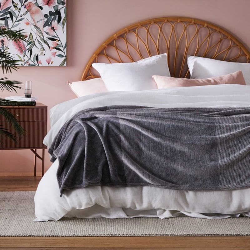 Ultrasoft Grey Stripe Throw