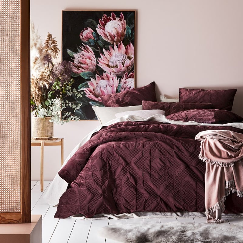 Elwood Blush Velvet Throw