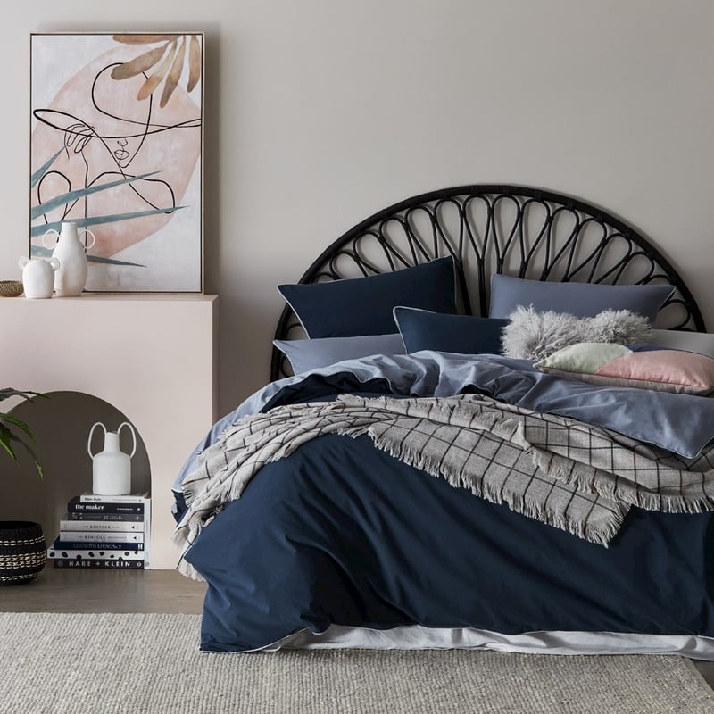 Lincoln Grey Check Throw