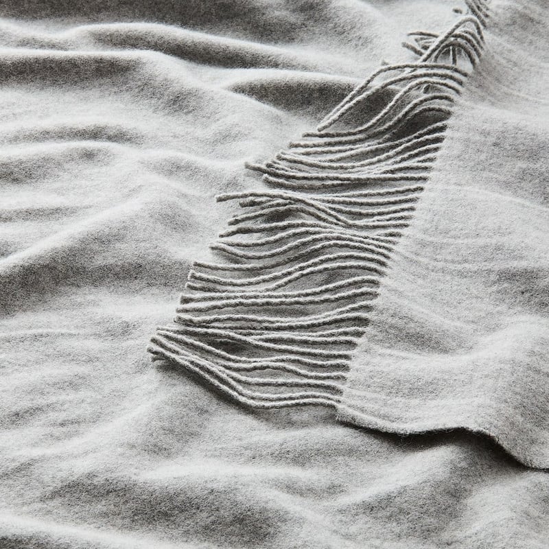 Fleetwood Grey Marle Cashmere Lambswool Throw