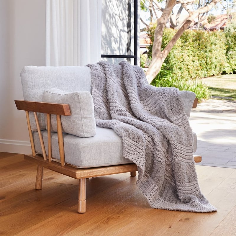 OLD Kirby Grey Stripe Throw
