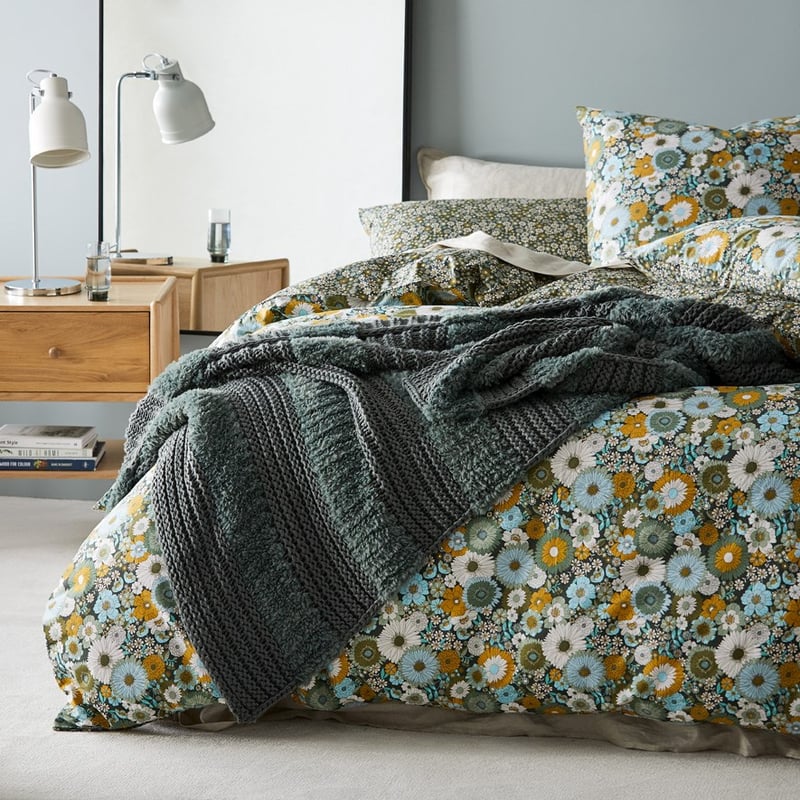 Kirby Winter Green Stripe Throw