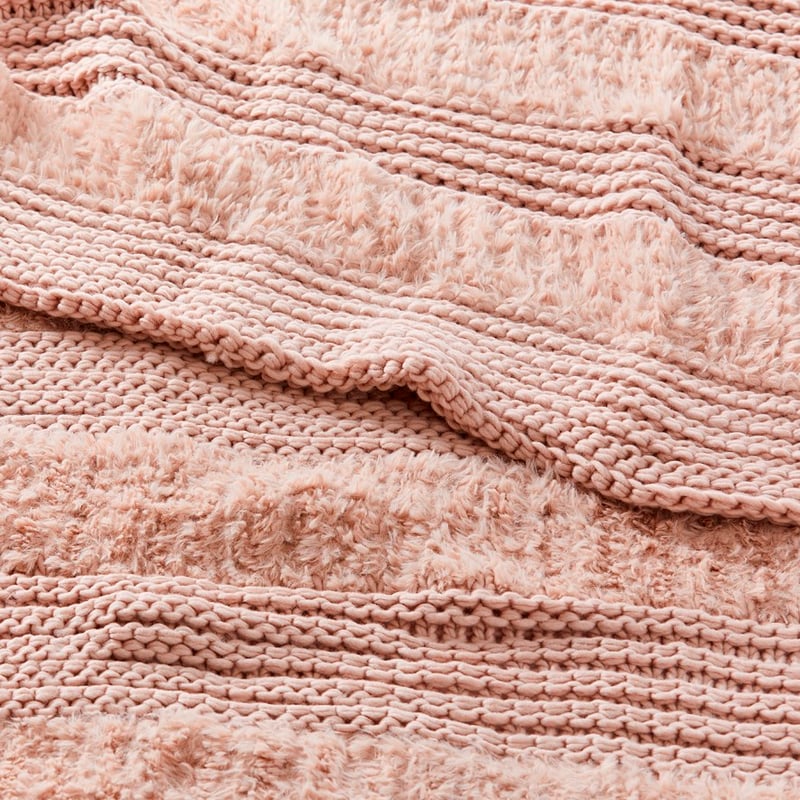 Kirby Pink Stripe Throw