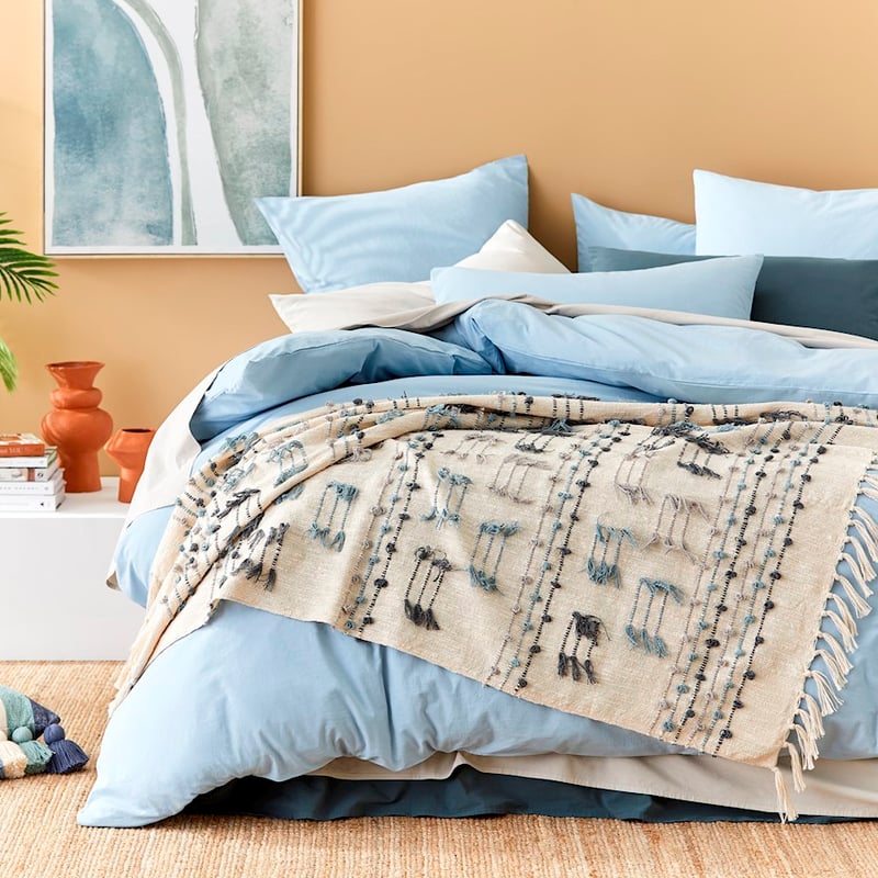 Winslow Blue & Grey Throw