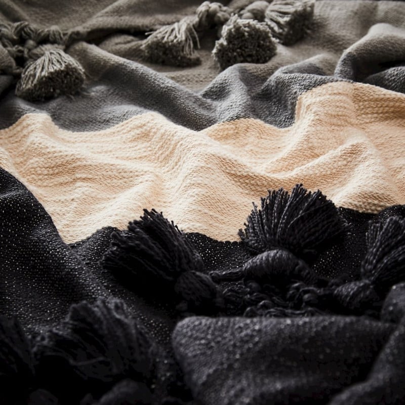 Nora Grey & Charcoal Throw