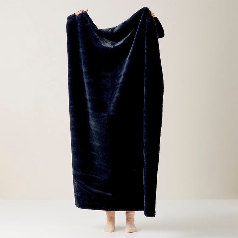 Astoria Midnight Fur Throw