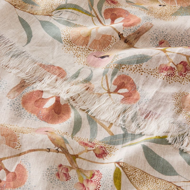 Dana Kinter Winged Messenger Organic Linen Throw