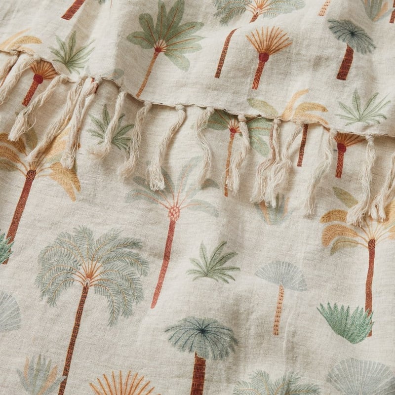 Karina Jambrak Palm Garden Linen Throw