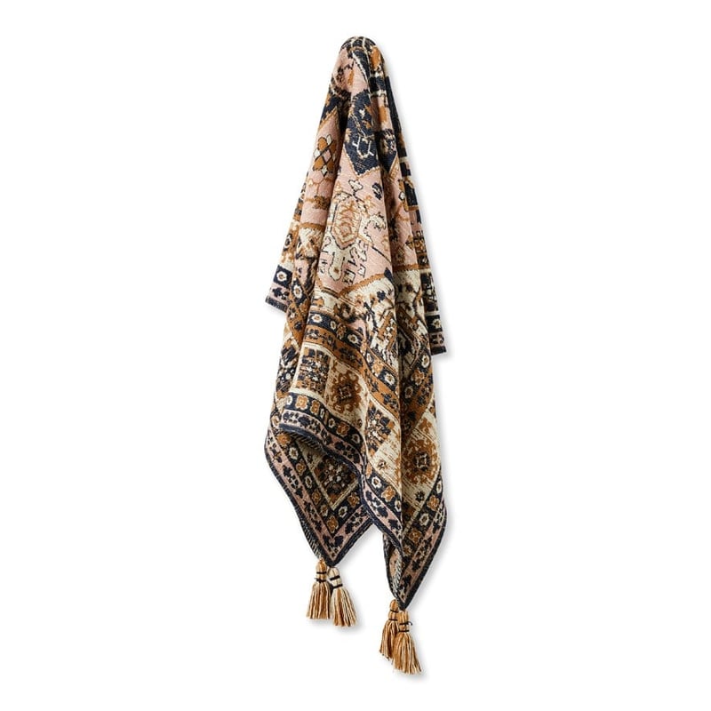 Clovelly Pink & Navy Throw