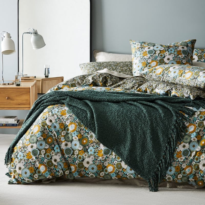 Otway Boucle Green Throw