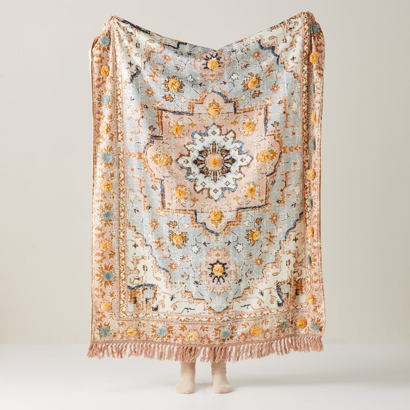 Joplin Pink & Blue Throw