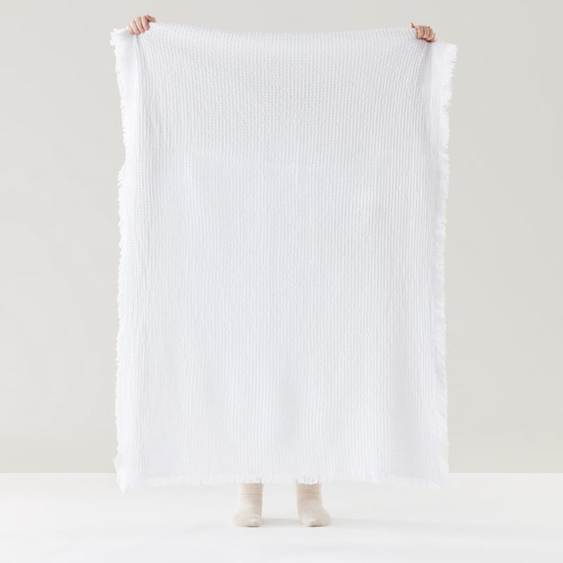 European White Summerhill Throw