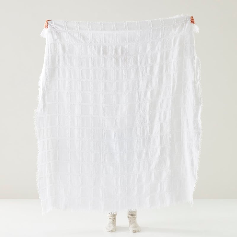 OFFLINE Pasquale White Linen Throw