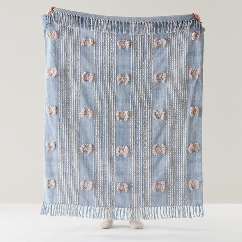 Lena Blue & Pink Throw