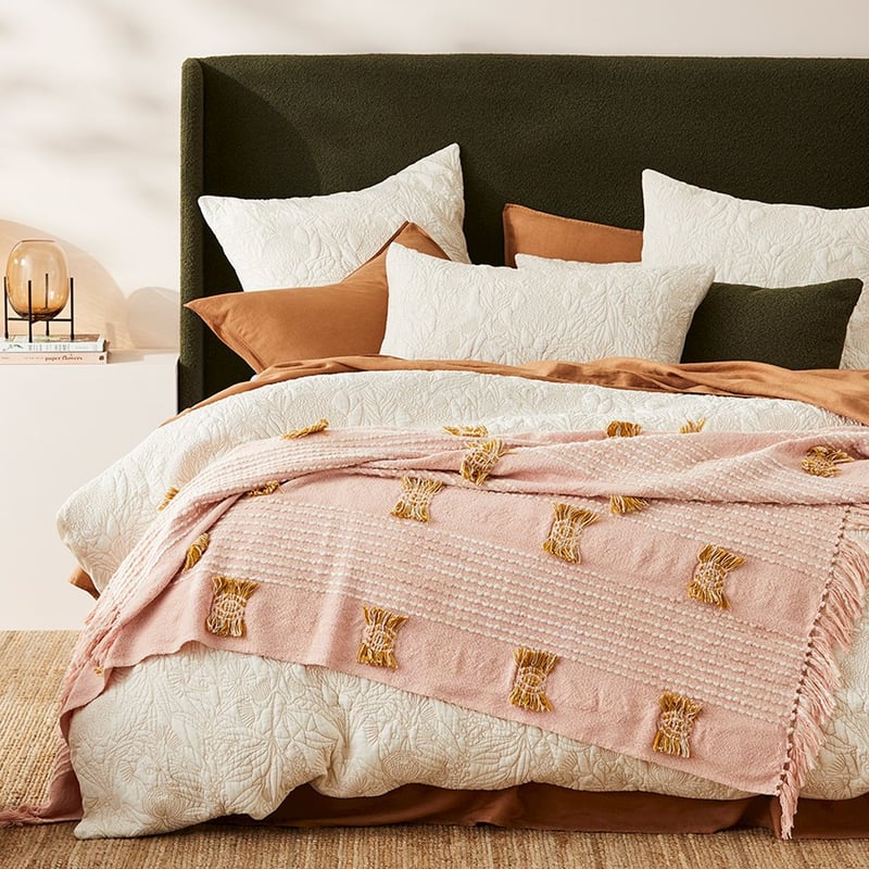 Lena Pink & Mustard Throw 