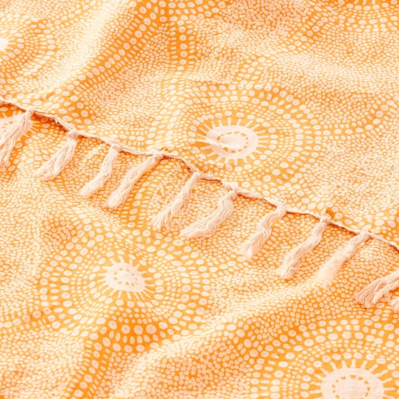 Brad Turner Bindim Ochre Linen Throw