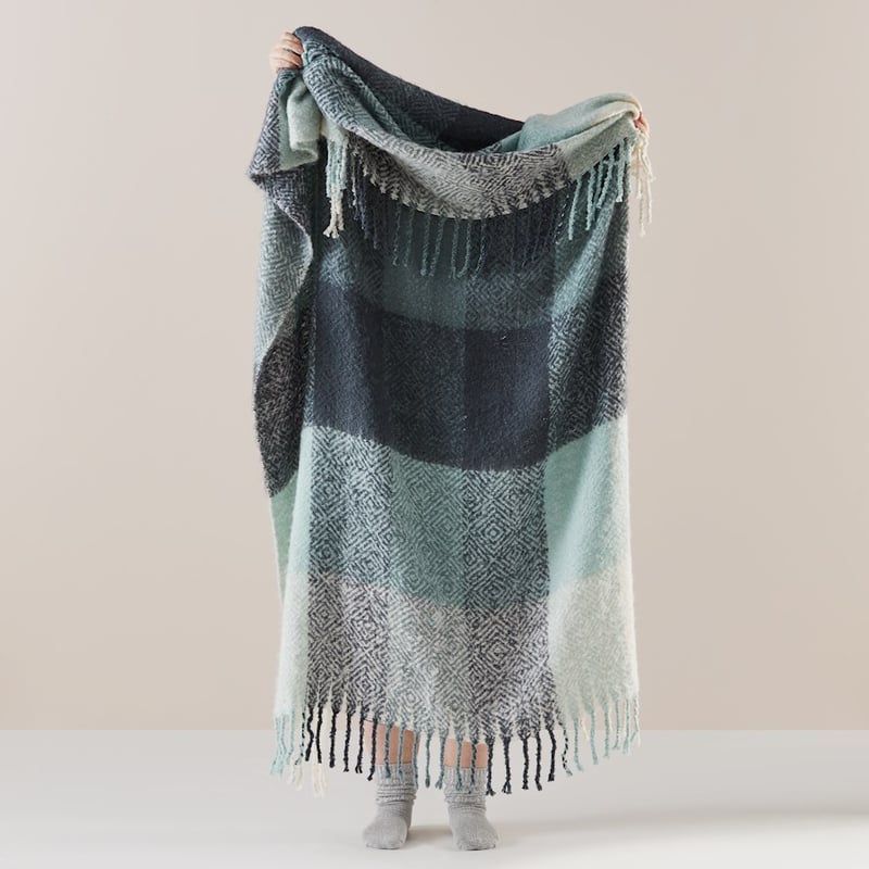 Cambridge Blue & Mint Throw