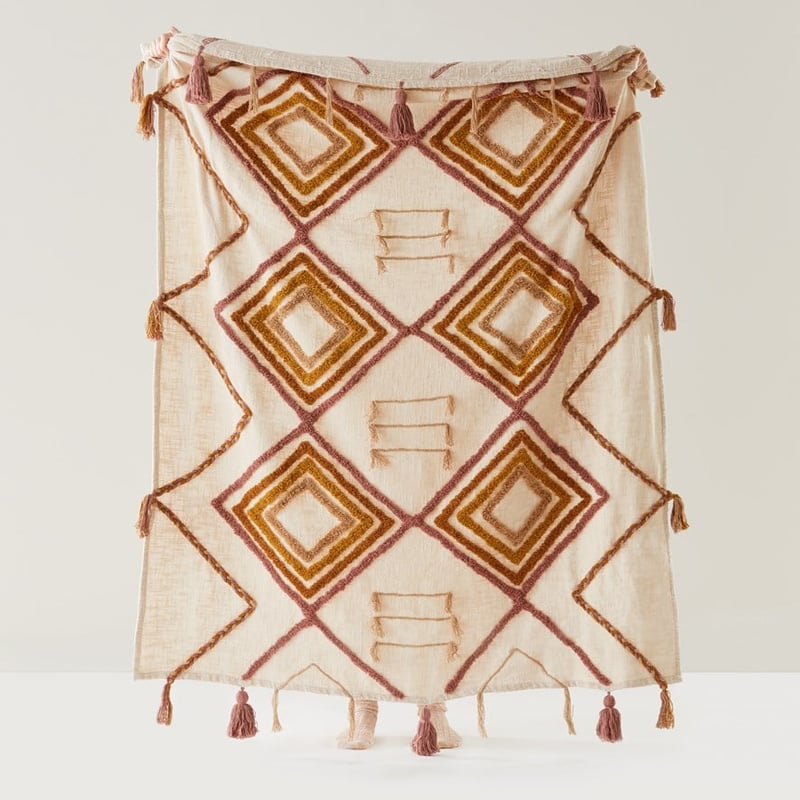Kamali Pink & Mustard Throw