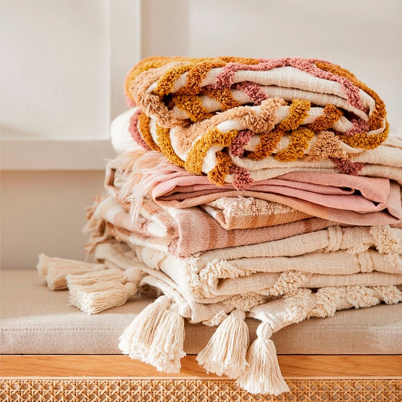 Kamali Pink & Mustard Throw