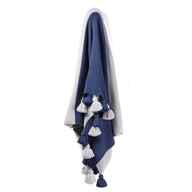 Helsinki Indigo & Cement Rib Throw