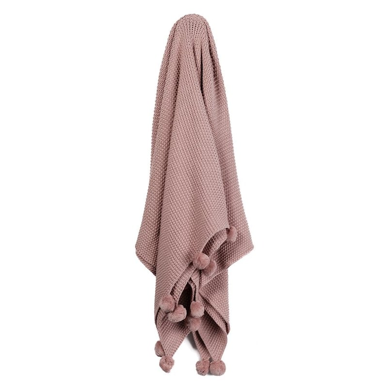 Pom Pom Blush Throw