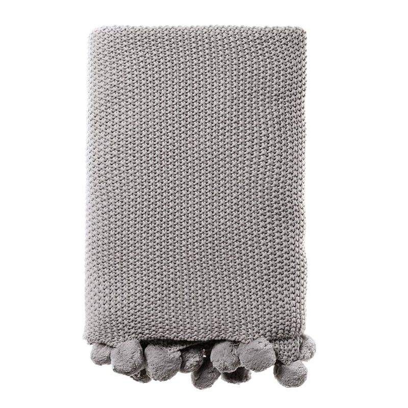 Pom Pom Silver Throw