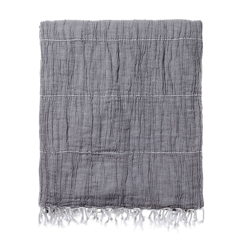 European Lennox Coal Cotton Throw