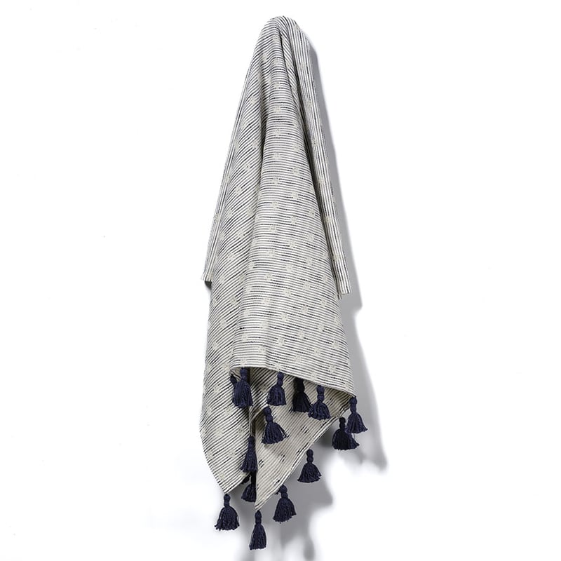 Indi Navy Stripe Throw