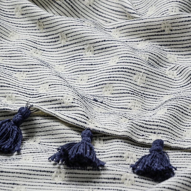 Indi Navy Stripe Throw