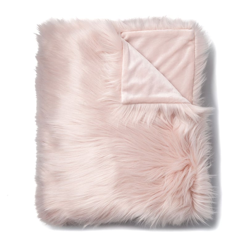 Alpine Dusty Pink Fur Throw