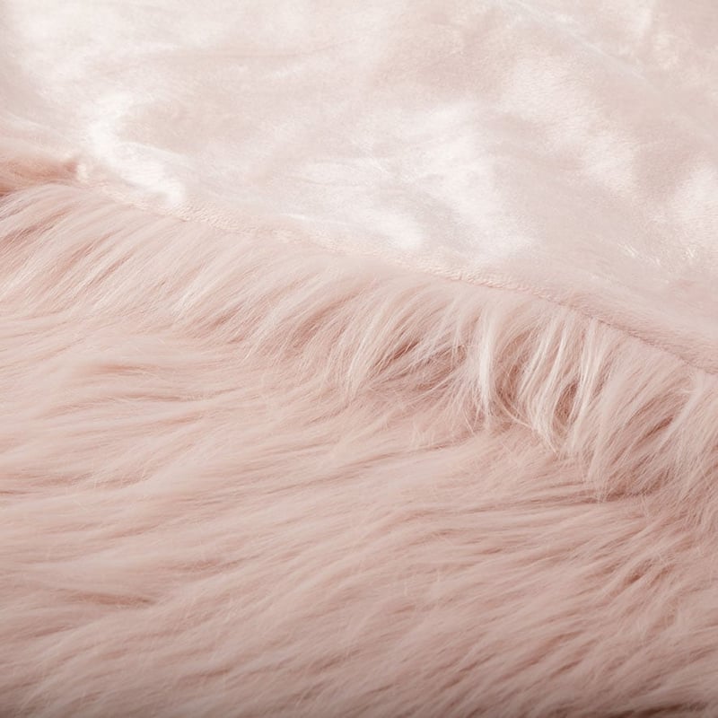 Alpine Dusty Pink Fur Throw