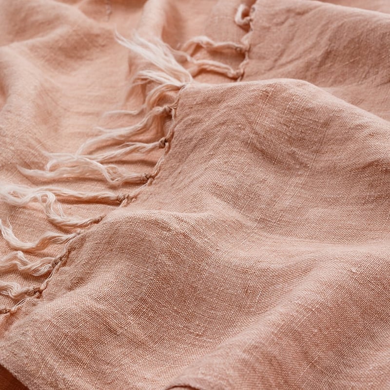 Malmo Blush Linen Throw