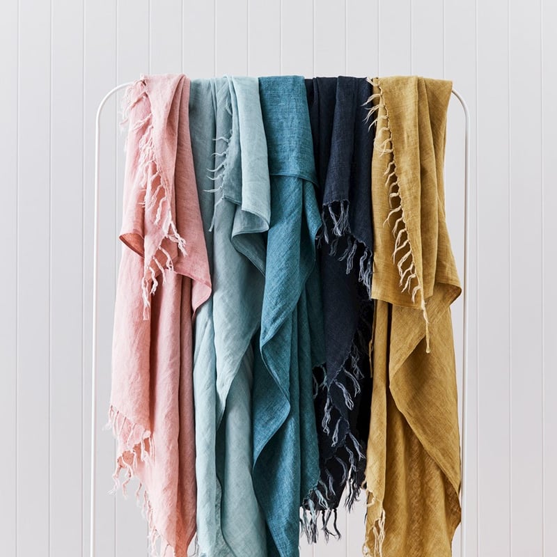 Malmo Misty Forest Linen Throw