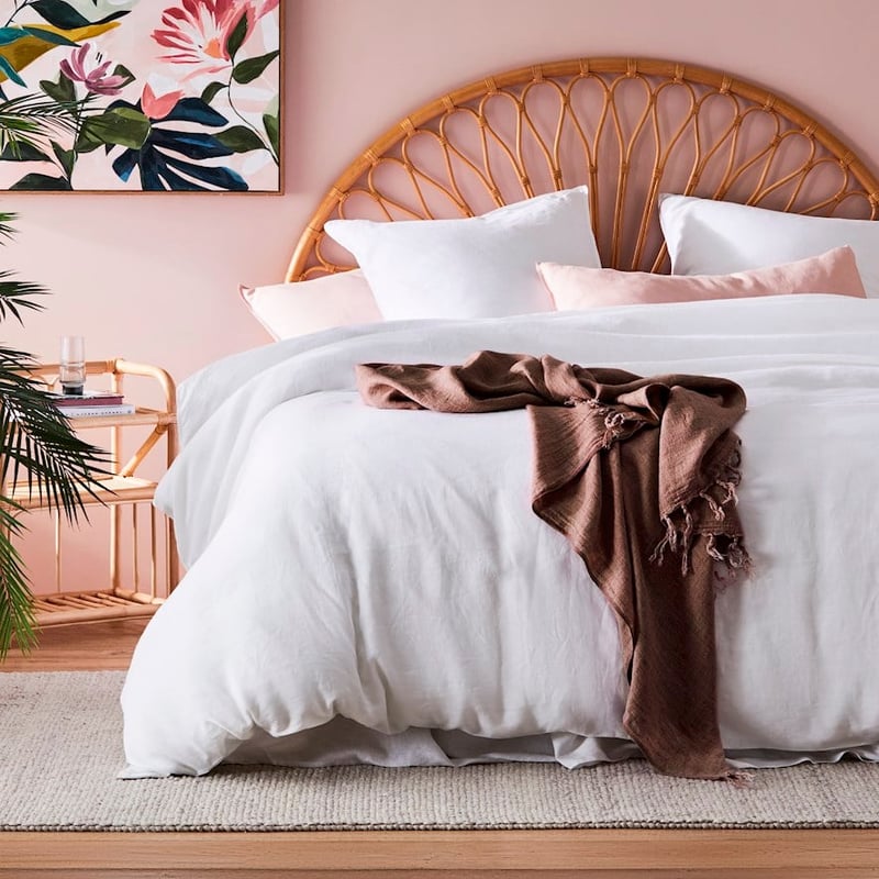 Malmo Nutmeg Brown Linen Throw