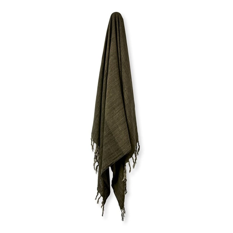 Malmo Deep Forest Linen Throw