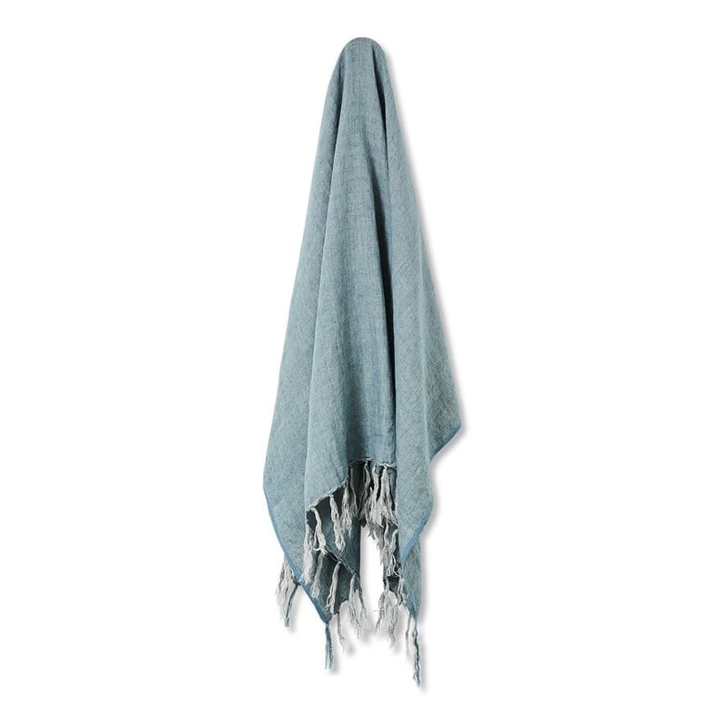 Malmo Dusty Blue Linen Throw