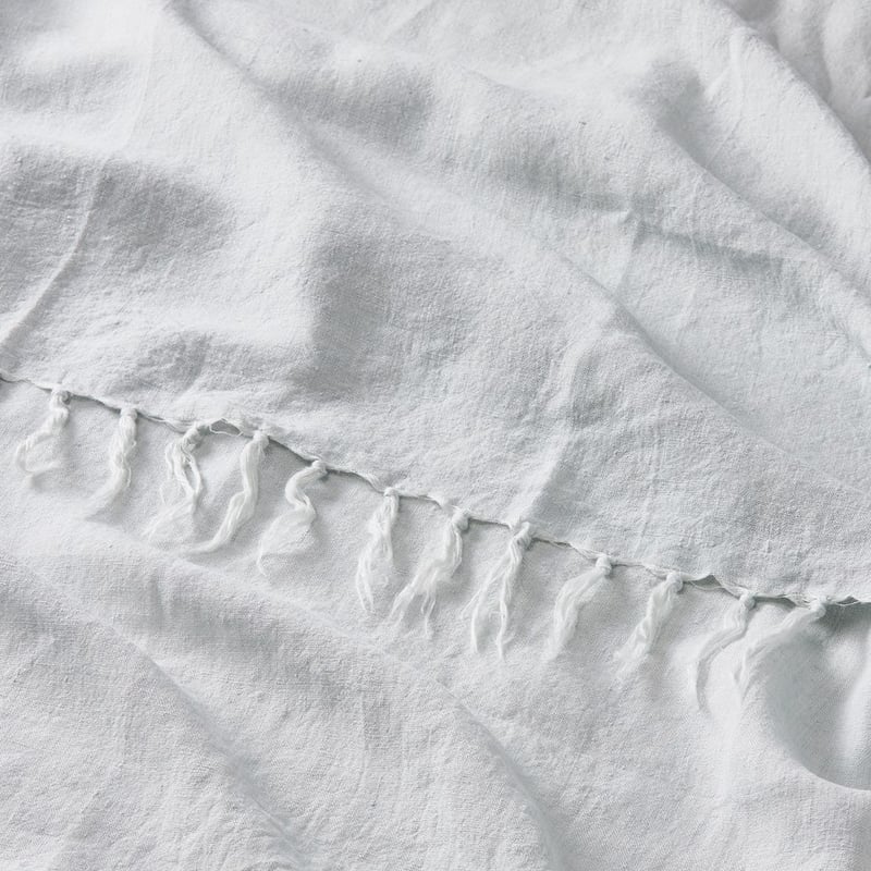 Malmo Ice Mint Linen Throw